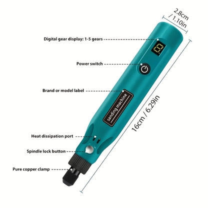 Rotary Tool Kit:  Power Hand Rotary Tools Mini for Wood/Metal, Electric Grinder Drill Machine Set with Flex Shaft for Carving, Cutting, Sanding, Grinding, Polishing, Engraving