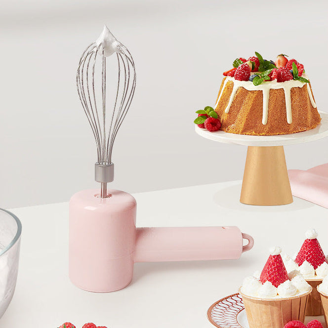 Hand Whisk Electric Hand held Mixer ,Two Whisk Mount for Eggs, Cream, Batters, Wireless & RechargeableSuitable for Kitchen and Outdoor Use Gifts Can Be Given as Gifts