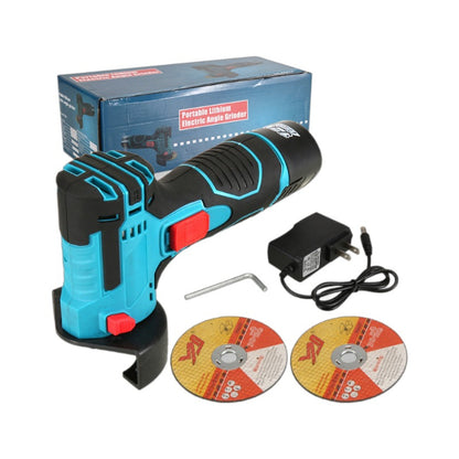 Cordless Brush Angle Grinder Kit, Mini Electric Angle Grinding Tool with 2pcs Batteries and 2pcs Discs,Grinder Handheld Cutter for Metal Wood