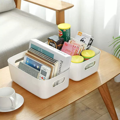 5 Pack Plastic Storage Bins, White Storage Containers for  Pantry Organizer and Storage,Perfect for Kitchen,Fridge,Cabinet, Closet,Bathroom Organization