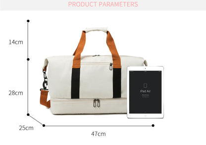 Travel bag, short-distance travel luggage bag, large capacity, lightweight, dry and wet separation, personal item travel bag, shoe bag, convenient bag for business trip