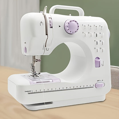 Sewing Machine Portable mini Electric Sewing Machine for beginners 12 Built-in Stitches 2 Speed with Foot Pedal，Light, Storage Drawer.