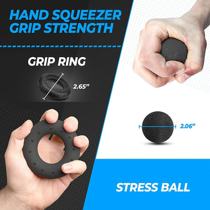 Grip Strengthener Forearm Strengthener Hand Grips Strengthener Kit - 5 Pack Adjustable Resistance，Forearm Strengthener, Hand Exerciser for Muscle Building - No Batteries Required