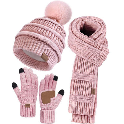 Warm Winter Knitted Set: Long Scarf, Beanie Hat, Touchscreen Gloves & Socks - Versatile 4-Piece Ensemble with Cozy Wool Lining for Men and Women- 4 Piece Bundle