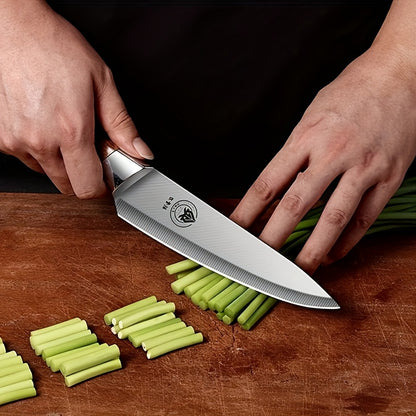 3-Piece Stainless Steel Knife Set (Chef's Knife, Carving Knife, Slicing Knife) - Includes Sheaths; Rust-Resistant, Sharp, Ergonomic Handles; Ideal for Meat, Vegetables, and Fruit; Perfect Christmas Gift.