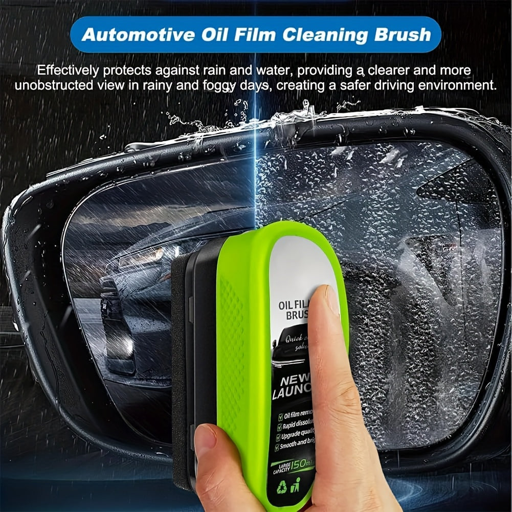 2-Pack Oil-Free Car Window Brushes - Perfect for Removing Oil Films & Ensuring Clear Windshields - Multi-Purpose Scrubbers for Clothes, Shoes, and Bathroom Surface Stains