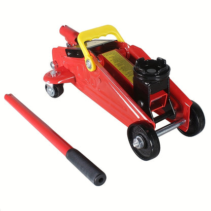 2-ton hydraulic floor jack - heavy-duty steel low profile handcart jack with safety valve, lifting range of 135-290mm, rotating casters and storage box - suitable for cars, trucks, trucks - emergency tire replacement and chassis maintenance, portable