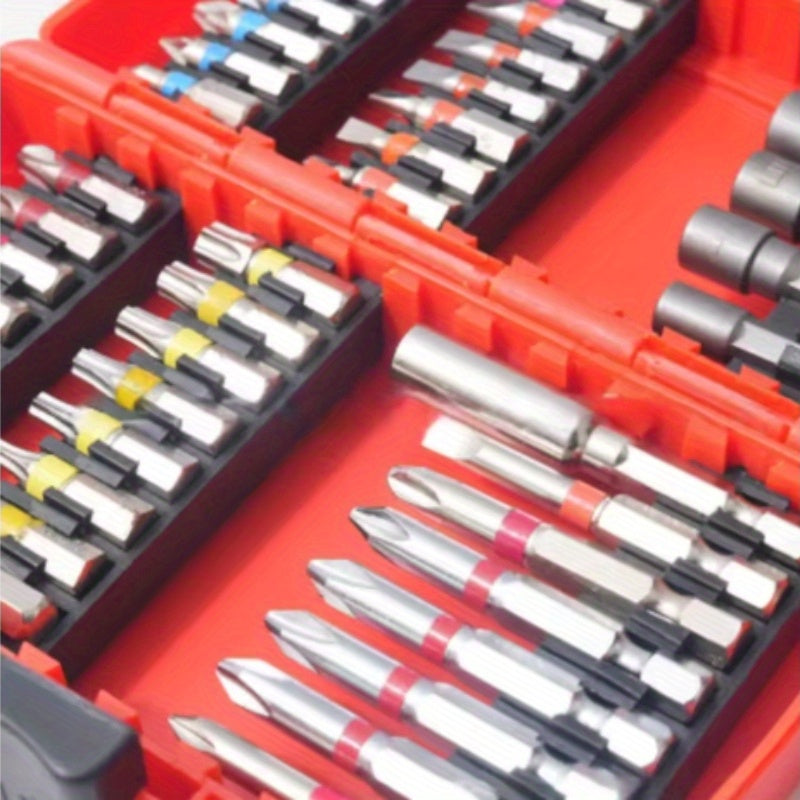 83 Rainbow Magic Box Electric Screwdriver Bit Kit - Compatible with Hexagonal, Cross, and Manual Drills - Durable Hard Alloy Material, Suitable for Precise Operations in Narrow Spaces