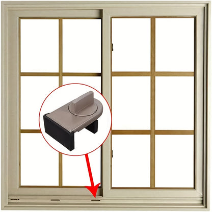 Window Locks,4 Pack Sliding Window Locks with Horizontal Sliding Windows Doors,Easv to Install,Adjustable Security Window Lock for Patio Bedroom Home and Office