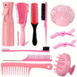 "11-Piece Professional Hair Styling Set - Durable PET Spray Bottle, Vent Brush, Shampoo Brush, Rat Tail Comb, Wide Tooth Comb, Edge Brush, Brow Brush, Crocodile Clips - Essential Hairdressing Tool Kit "