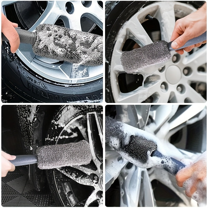An 11pcs Car Cleaning Kit That Includes A Tire Brush, Microfiber Cleaning Gloves, Scratch Removal Pads, and Detailing Sponges for Both Interior and Exterior Care, Making It An Excellent Choice for Car Cleaning.