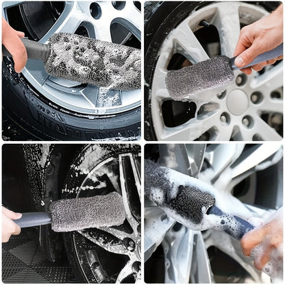 An 11pcs Car Cleaning Kit That Includes A Tire Brush, Microfiber Cleaning Gloves, Scratch Removal Pads, and Detailing Sponges for Both Interior and Exterior Care, Making It An Excellent Choice for Car Cleaning.