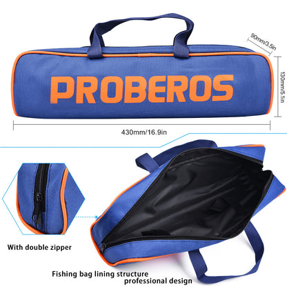 This 1.5-2.4m carbon fiber telescopic fishing set includes 12 minnows, soft bait, sinker, hook, and a camouflage backpack.