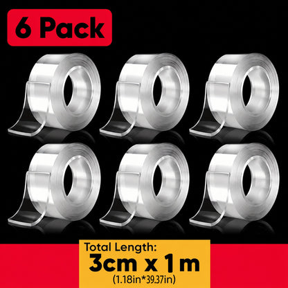 Double Sided Tape Heavy Duty, Removable Reusable Multipurpose Tape for Carpet Mats/Photos Frames/Craft Wall Mounting (1m*3cm*1mm)