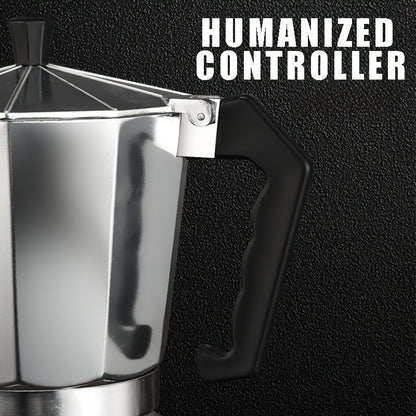 Classic Aluminum Mocha Pot - Italian Coffee Machine With Copper Valve, Compact 8-Side Design, Suitable For Home, Office, And Outdoor Use - Professional Coffee Machine