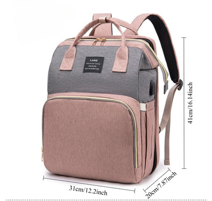 Diaper Bag Backpack with Changing Station: Pink Baby Bags for Girls Boys New Mom Gifts Pañaleras Para Bebe Baby Girl Newborn Essentials Must Haves Baby Shower Gifts Baby Registry