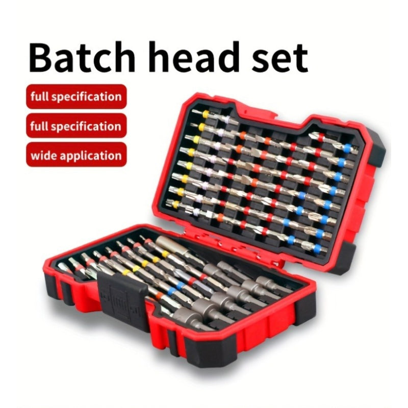 83 Rainbow Magic Box Electric Screwdriver Bit Kit - Compatible with Hexagonal, Cross, and Manual Drills - Durable Hard Alloy Material, Suitable for Precise Operations in Narrow Spaces