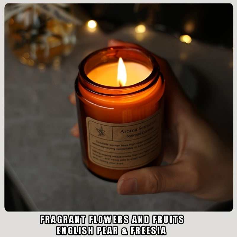 Aromatic Candle Gift Set | Creative Glass Cup Indoor Scented Candles | Atmosphere Enhancing Fragrance Gifts - Perfect Christmas Gift