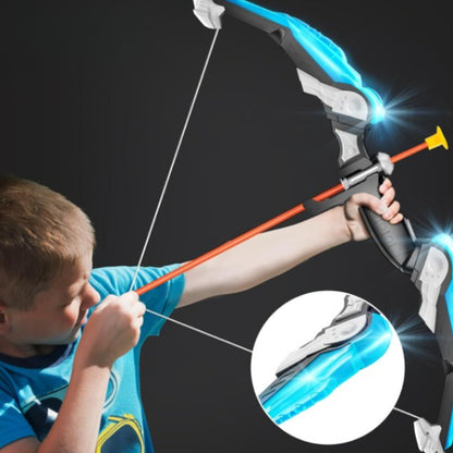 Bow and Arrow Set for Kids, 1 Pack LED Light Up Archery Set with 10 Suction Cup Arrows, Indoor and Outdoor Toy for Boys Girls Age 4-12 with Standing Target&1 Quivers