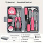 1 set of household tool set/ universal repair tool set for men and women, including hammer, measuring tape, pliers, screwdriver, portable portable tool box, DIY handmade gift for girlfriend, best friend, mother gift