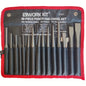 16-Piece Chrome Vanadium Steel Impact Chisel Set - Industrial Grade, Tapered, Pin, Center Punch, Includes Cold Chisel and Punch Kit