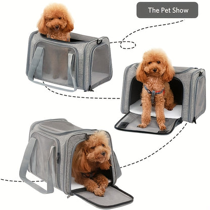 Cat Carriers Dog Carrier Pet Carrier For Small / Medium Cats Dogs Puppies (Up To 25lbs), Airline Approved Small Dog Carrier Soft Sided, Collapsible Waterproof Travel Puppy Carrier