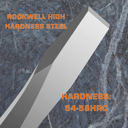 16-Piece Chrome Vanadium Steel Impact Chisel Set - Industrial Grade, Tapered, Pin, Center Punch, Includes Cold Chisel and Punch Kit