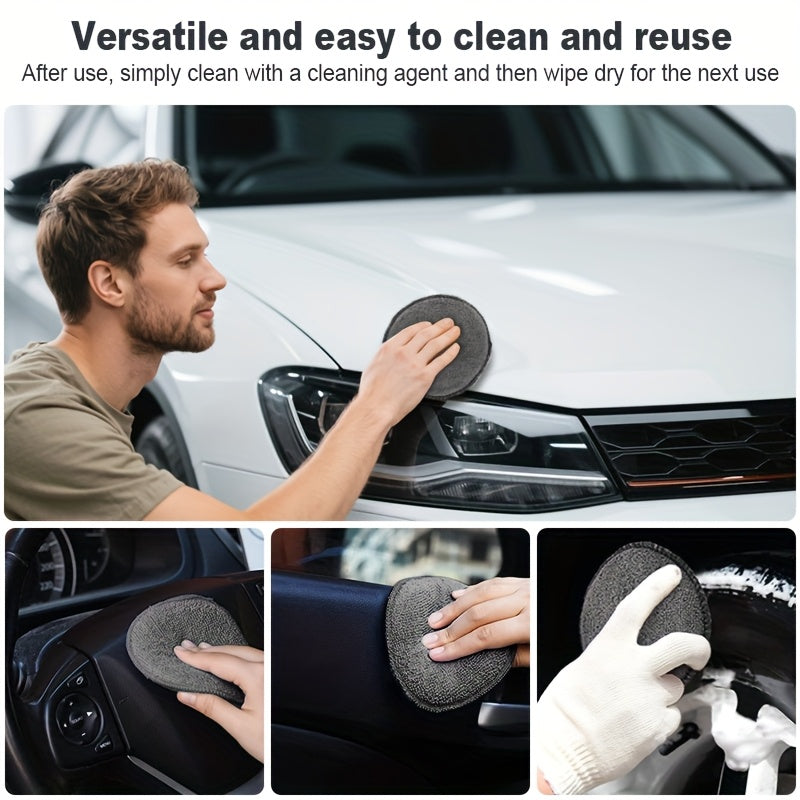 An 11pcs Car Cleaning Kit That Includes A Tire Brush, Microfiber Cleaning Gloves, Scratch Removal Pads, and Detailing Sponges for Both Interior and Exterior Care, Making It An Excellent Choice for Car Cleaning.