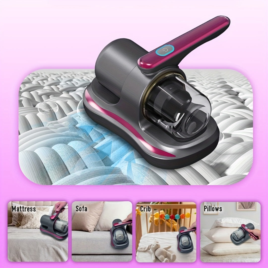 Mattress Vacuum Cleaner -  Cordless Bed Vacuum Cleaner, Powered by UV-C Light & Ultrasonic Technology,8000pa Strong Suction,Low Noise,Suitable for Dust, Pet Hair, Etc.