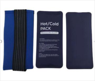 3-Pack Reusable Hot and Cold Gel Ice Pack Set for elbows, ankles, back, and shoulders, with adjustable straps