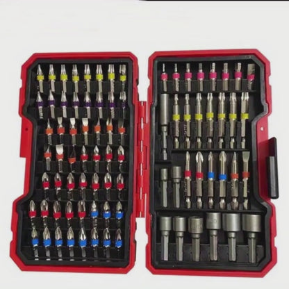83 Rainbow Magic Box Electric Screwdriver Bit Kit - Compatible with Hexagonal, Cross, and Manual Drills - Durable Hard Alloy Material, Suitable for Precise Operations in Narrow Spaces