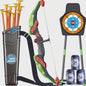 Bow and Arrow Set for Kids, 1 Pack LED Light Up Archery Set with 10 Suction Cup Arrows, Indoor and Outdoor Toy for Boys Girls Age 4-12 with Standing Target&1 Quivers